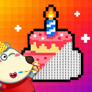 Wolfoo Birthday Pixel Art